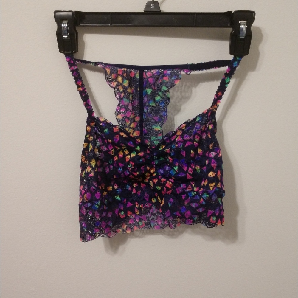🖤5 for $25 V Pink Neon halter bralette size small